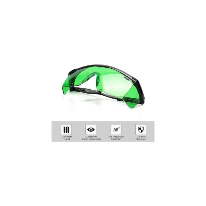 KBL1G Yeşil Çizgi Lazer Izleme ve Epilasyon Gözlüğü, Yeşil/siyah - Görsel 2