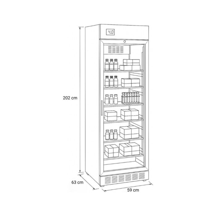 Marketcooler MED375B Blok Kapaklı Medikal Aşı ve  Soğutucu Saklama Dolabı - Görsel 3