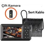 SP VTN-009 Ekranlı Çift Kameralı 20 Metre Sert Kablo Yılan Endoskop Kamera 8 mm 4.3 Inc - Lisinya - Görsel 4