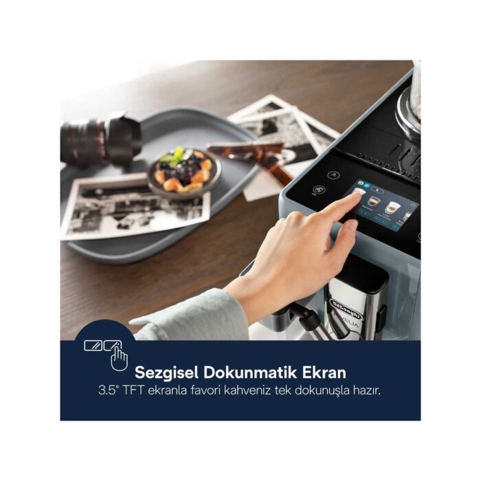 Delonghi Rivelia Serisi EXAM440.55.G Tam Otomatik Kahve Makinesi - Gri - Görsel 4