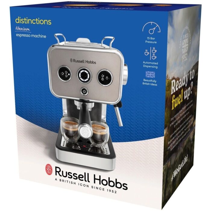 Russell Hobbs 26452-56/RH Distinctions Süt Köpürtme&ısıtma Fincan Isıtma Espresso Makinesi -Titanyum - Görsel 5