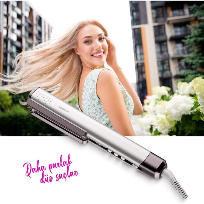Polosmart PBS704 Kablolu 13 Kademeli Seramik Kaplamalı 63W Saç Düzleştirici Lila - Görsel 5