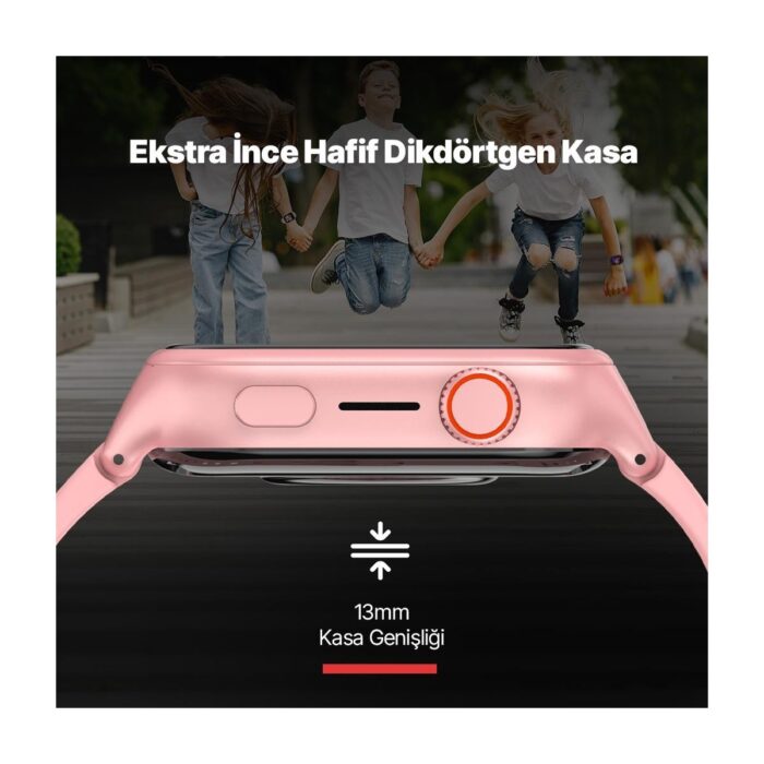 Ttec Kidi GPS 4G Sim Kartlı Akıllı Çocuk Saati Balerin Pembesi 2KSW02 - Görsel 3