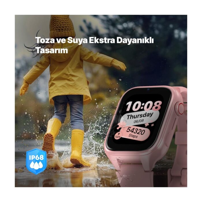 Ttec Kidi GPS 4G Sim Kartlı Akıllı Çocuk Saati Balerin Pembesi 2KSW02 - Görsel 5