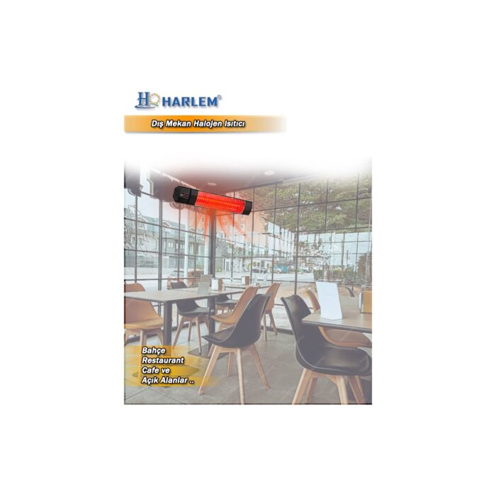 Harlem Rosse 3000W Uzaktan Kumandalı 5 Kademeli Dış Mekan Isıtıcısı Elektrikli Halojen Isıtıcı - Görsel 4