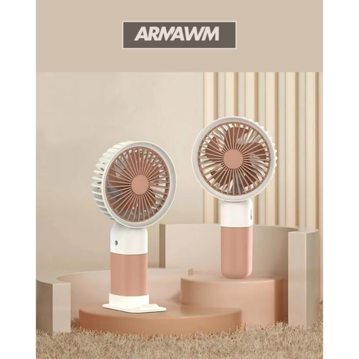 110001209947235.jpg Armawm Mini Fan Masaüstü Taşınabilir Telefon Stantlı Vantilatör 2si 1 Arada Taşınabilir Masaüstü Fan - Görsel 1