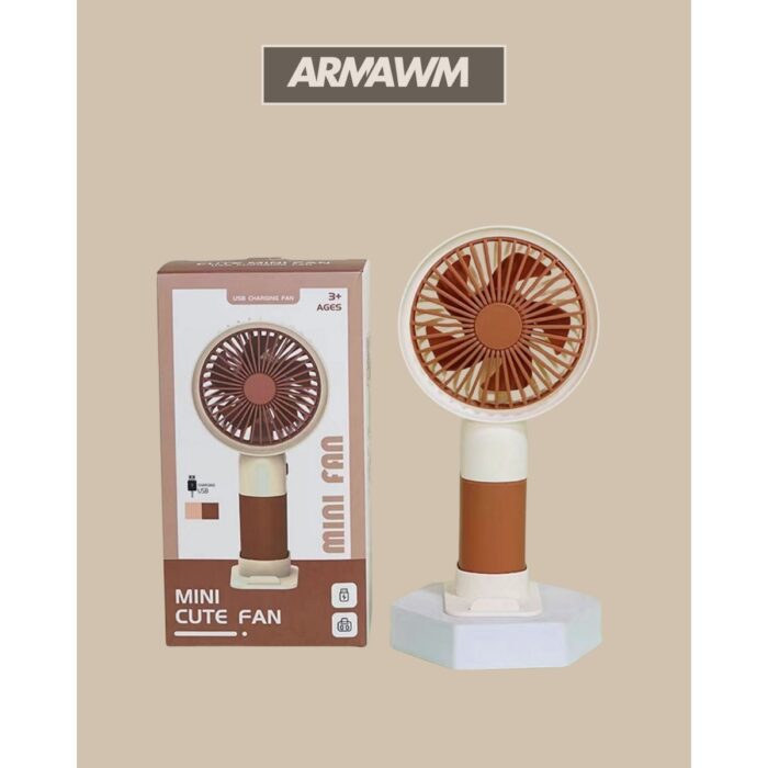 Armawm Mini Fan Masaüstü Taşınabilir Telefon Stantlı Vantilatör 2si 1 Arada Taşınabilir Masaüstü Fan - Görsel 2