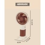 Armawm Mini Fan Masaüstü Taşınabilir Telefon Stantlı Vantilatör 2si 1 Arada Taşınabilir Masaüstü Fan - Görsel 3