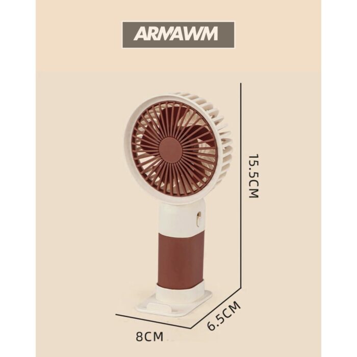 Armawm Mini Fan Masaüstü Taşınabilir Telefon Stantlı Vantilatör 2si 1 Arada Taşınabilir Masaüstü Fan - Görsel 3