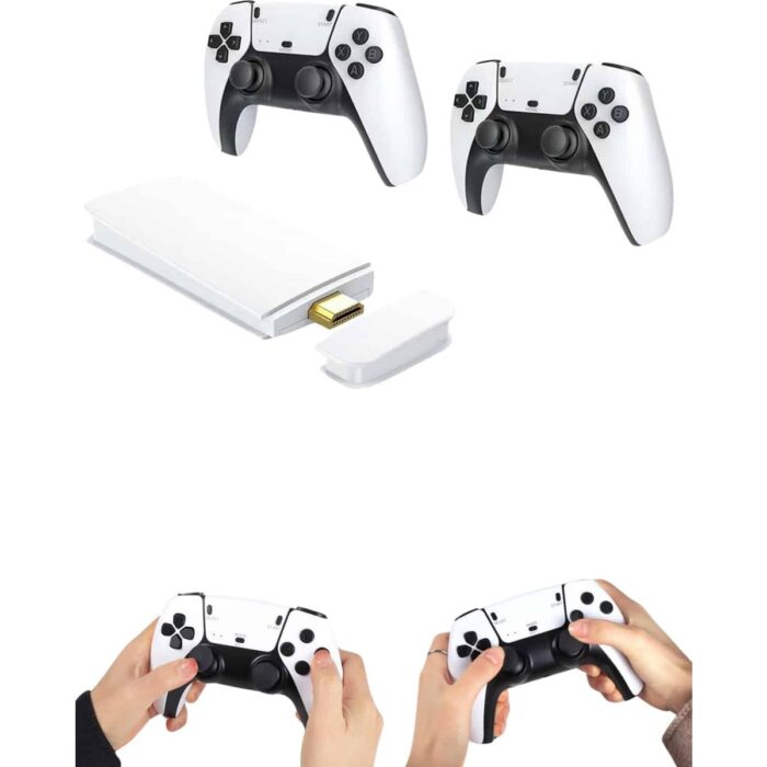 Çift Oyun Kollu 4K Hd Ekran Nostaljik 20.000 Oyunlu Beyaz Game Stick - Görsel 2