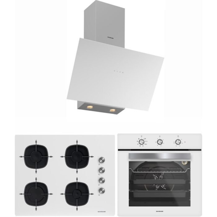 110001211158866.jpg Silverline Beyaz 65 cm Ocaklı Dijital Fırınlı Ankastre Set (3481 Flam - CS5700E7W01 - BO6503W01 ) - Görsel 1