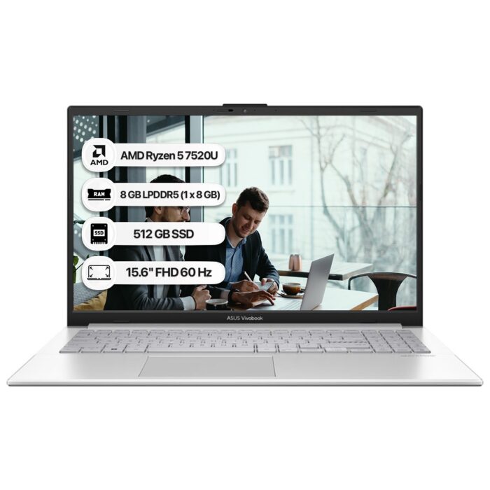 110001211159772.jpg Asus VivoBook Go 15 E1504FA-NJ115 Ryzen5 7520U 8GB 512SSD 15.6" FullHD Freedos Taşınabilir Bilgisayar - Görsel 1