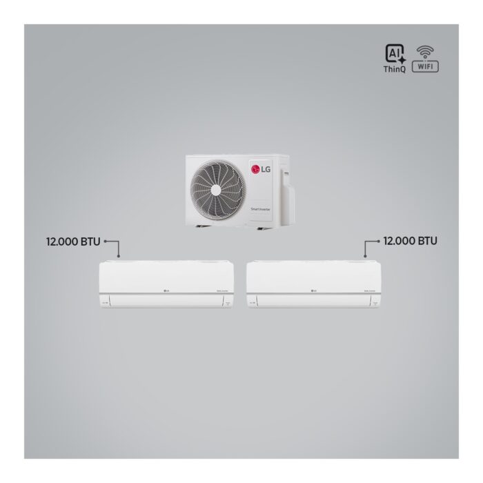 110001211357691.jpg LG 1+2 Multi Sistem / 12+12 Iç Üniteler = 1 Adet Dış Ünite Al Thinq Wi-Fi Kontrolü Teknolojisi - Görsel 1