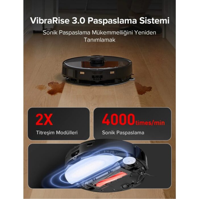 Roborock 10000PA Emiş Gücü Robot Süpürge ve Paspas | Akıllı Kir Algılama | Kendini Temizleme | Ekstra Kenar Temizleme - Görsel 4