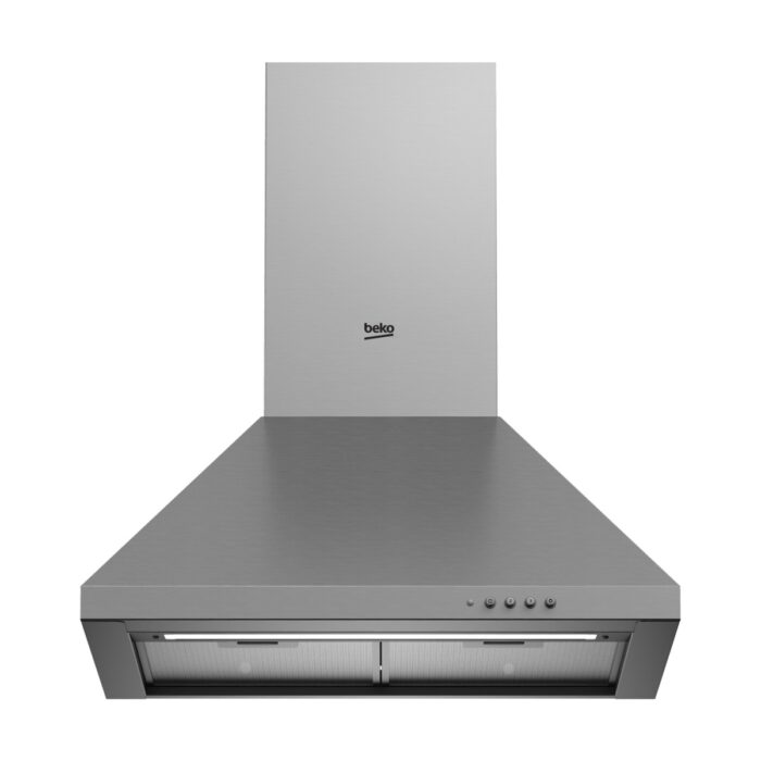 110001212283920.jpg Beko Duvar Tipi Davlumbaz İnoks Renk Piramit Tasarım 400 m³/h Yüksek Emiş Gücü - Görsel 1