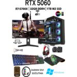Teknocity Tcx1 Ryzen 7 5700X 32GB 1tb M.2 SSD RTX5060 27" 300HZ Sıvı Soğutmalı Oyuncu Bilgisayarı Hazır Sistem