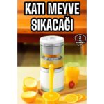 Katı Meyve Sıkacağı Taşınabilir USB Şarjlı Pratik Paslanmaz Çelik Bıçaklı