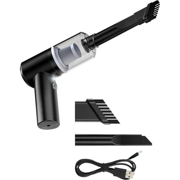 3 In 1 Şarjlı Kablosuz Vakumlu El Araba Süpürgesi Araç Ev Ofis Süpürgesi - Görsel 2