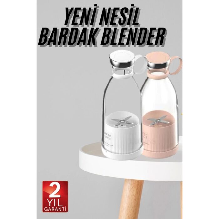 Taşınabilir Kablosuz Şarjlı Kişisel Smoothie El Blender Mini Meyve Sıkacağı - Görsel 1
