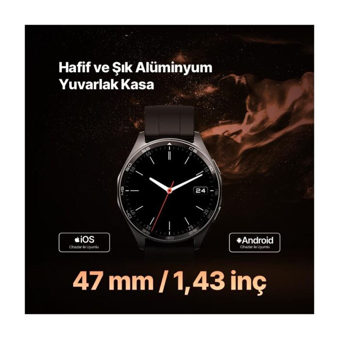 Ttec Tempus Pro 47 mm AMOLED Ekranlı Yuvarlak Kasa Akıllı Saat 2S12W - Görsel 3