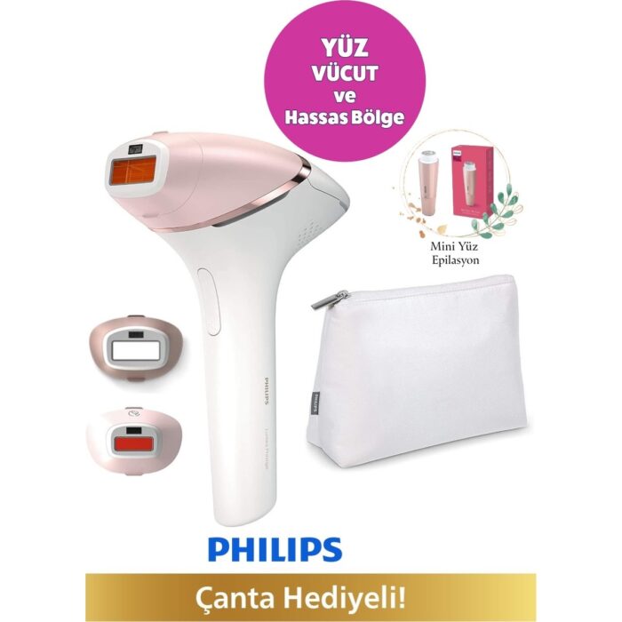 110001214038897.jpg Philips Kablosuz Yüz, Vücüt ve Hassas Bölge Bakım & Akıllı Lazer Premium Epilasyon Seti - Görsel 1