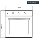 Kumtel Siyah Cam Ankastre Fırın B66-S2 - Görsel 4