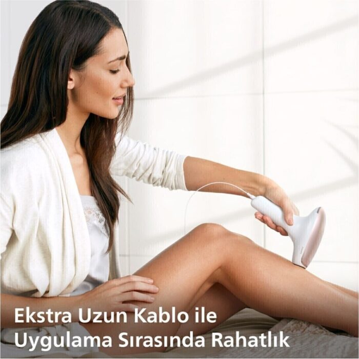 Philips Ipl Lazer Epilasyon Cihazı, 2 Akıllı Başlık (Vücut ve Yüz Başlığı), Cilt Tonu Sensörü, Compact Kalem Düzeltici, Uzun Ömürlü Kullanım+ Lambader (Onerous) - Görsel 4