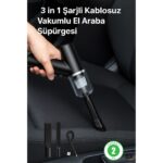 Enseb 3 In 1 Şarjlı Kablosuz Vakumlu El Araba Süpürgesi Araç Ev Ofis Süpürgesi