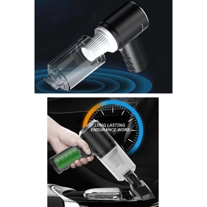 Enseb 3 In 1 Şarjlı Kablosuz Vakumlu El Araba Süpürgesi Araç Ev Ofis Süpürgesi - Görsel 3