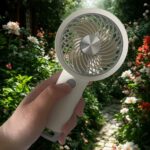 Narnuga USB ile Şarj Olabilen 3 Ayarlı Fan Modlu Çanta Tipi El Fanı (4887) - Görsel 2