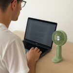 Narnuga Masa Üstü Standlı USB ile Şarj Olabilen 3 Ayarlı Fan Modlu Çanta Tipi El Fanı (4887) - Görsel 3