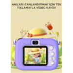 Senson Mini 1080P Hd Çocuk Kamera Dijital Fotoğraf Makinesi 2.0 Inç Ekran 5 Adet Oyun Mor - Lisinya - Görsel 2