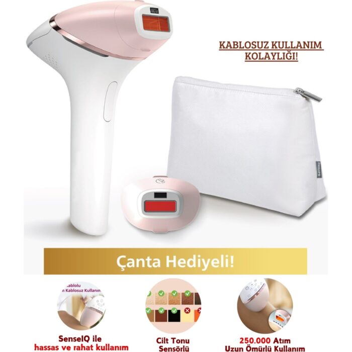 Philips Lumea Lazer Epilasyon Ipl Tüy Alma Cihazı, Çanta Hediyeli, Yüz ve Vücut ve Hassas Bölge Kullanımı, Kablolu/kablosuz + Mutfak Tartısı (Onerous) - Görsel 1