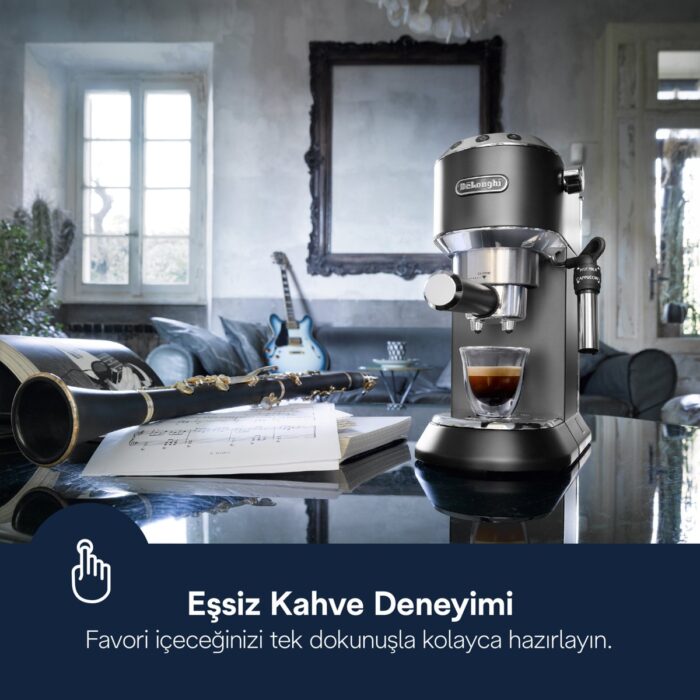 DeLonghi Dedica Manuel Espresso Makinesi EC 685.BK - Görsel 3