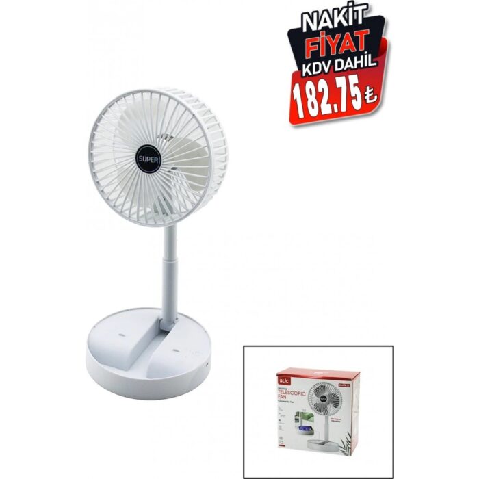 Narnuga Masa Üstü Vantilatör USB Şarjlı Katlanır Fan=16.4cm - Uzayan AYAK=12.5-19CM 180 Derece Dönebilen Telefonluklu Bwfn-11 (4887) - Görsel 2