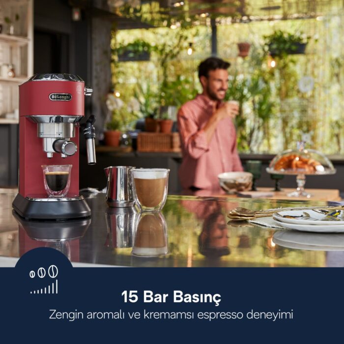 DeLonghi Dedica Manuel Espresso Makinesi EC 685.R - Görsel 4