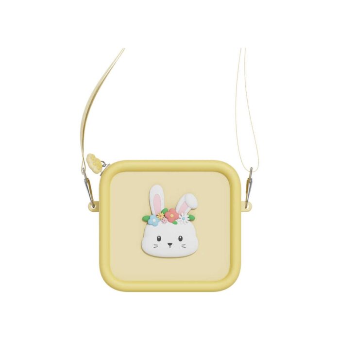 Zoo Family Rabbit Flower Silikon Çanta - Görsel 1