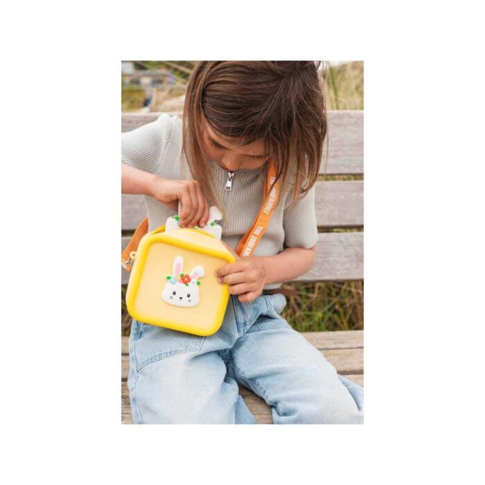 Zoo Family Rabbit Flower Silikon Çanta - Görsel 5