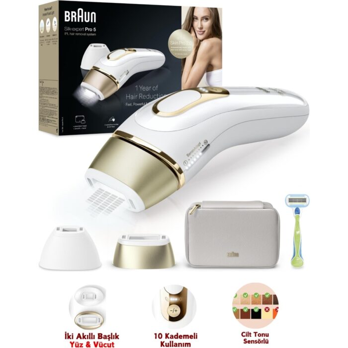 Braun 2 Akıllı Başlık ( Yüz & Vücut ) Yeni Nesil Kablolu Ipl Lazer Epilasyon Cihazı , Cilt Tonu Sensörlü, 400.000 Atış Uzun Ömürlü Kullanım - Görsel 1