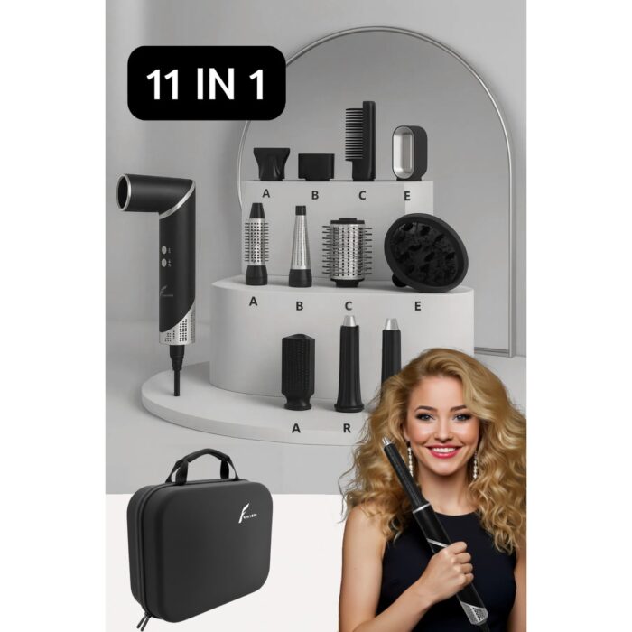 110001216915998.jpg VeryFit 11 In 1 Multi Styler Hava Üflemeli Saç Şekillendirme Kurutma Çok Fonksiyonlu Ultra Set - Görsel 1