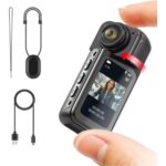 S70 Mıknatıslı Yaka Kamerası Hd Kalite, 30 Fps, Kolay Bağlantı, Boyun Askısı 2.7k Siyah - Lisinya