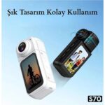 S70 Mıknatıslı Yaka Kamerası Hd Kalite, 30 Fps, Kolay Bağlantı, Boyun Askısı 2.7k Siyah - Lisinya - Görsel 3