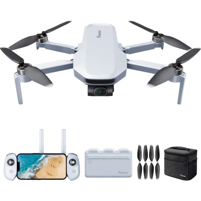 Potensic Atom 3eksenli Gimbal 4K/30FPS Gps, 96DK Uçuş, 6 Km, Görsel Takip Profesyonel Drone - Görsel 1
