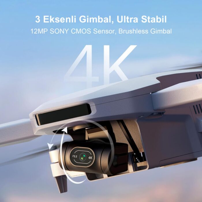 Potensic Atom 3eksenli Gimbal 4K/30FPS Gps, 96DK Uçuş, 6 Km, Görsel Takip Profesyonel Drone - Görsel 2