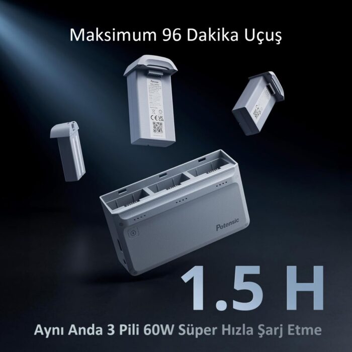 Potensic Atom 3eksenli Gimbal 4K/30FPS Gps, 96DK Uçuş, 6 Km, Görsel Takip Profesyonel Drone - Görsel 3