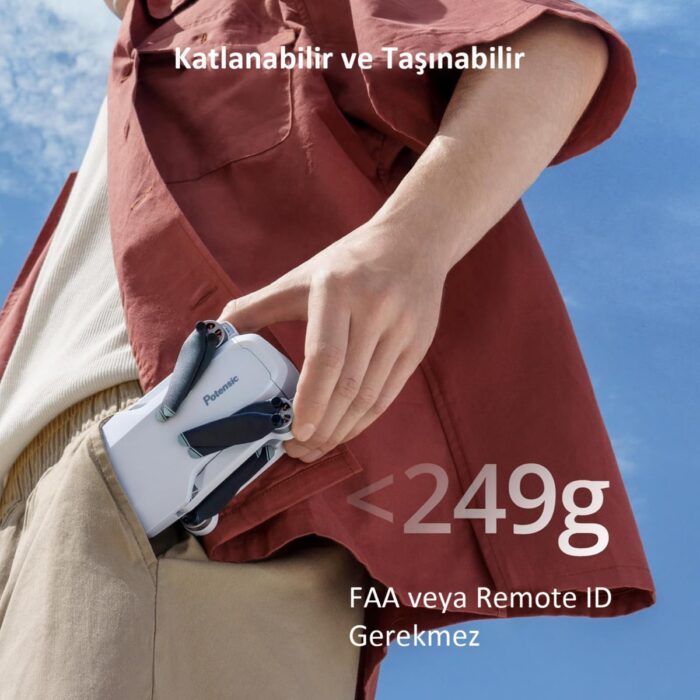 Potensic Atom 3eksenli Gimbal 4K/30FPS Gps, 96DK Uçuş, 6 Km, Görsel Takip Profesyonel Drone - Görsel 4