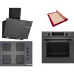Bosch Gri 3 Lü Ankastre Set 378 ( HUA736EN0T - POP7C9P30O - DWK66PJ70T ) 67CM Ocak - Buhar Destekli - Pişirme Matı ile