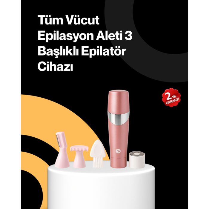 Astraltech Yüz Tüyleri Için Özel Başlıklı Pembe Epilatör - Görsel 1