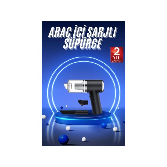 Astraltech Vakumlu Araç Içi Süpürge Taşınabilir Pratik Şarjlı Temizlenebilir - Görsel 2