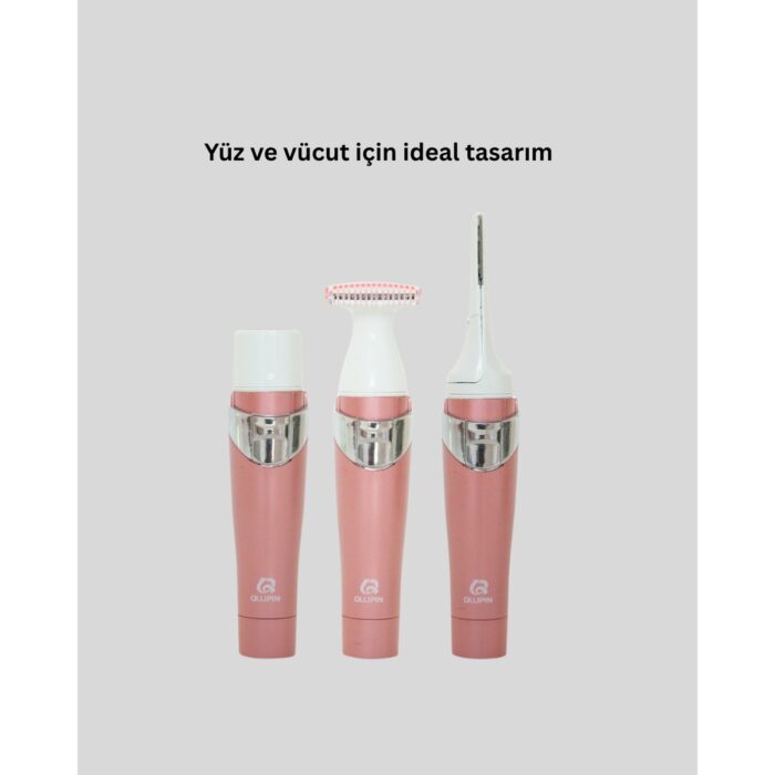 Astraltech 3 Başlıklı Yüz ve Vücut Tüy Temizleme Cihazı Pembe - Görsel 4